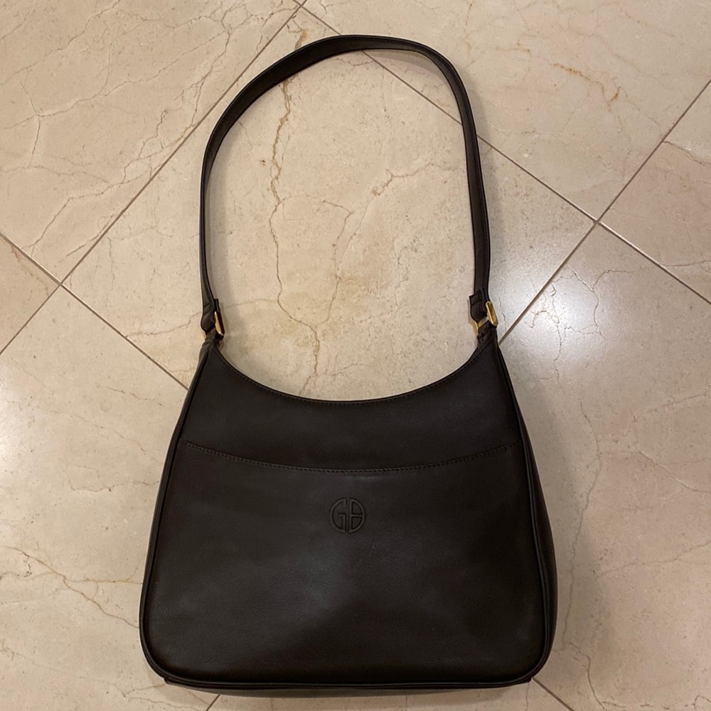 NWOT Gianni Bernini brown leather handbag